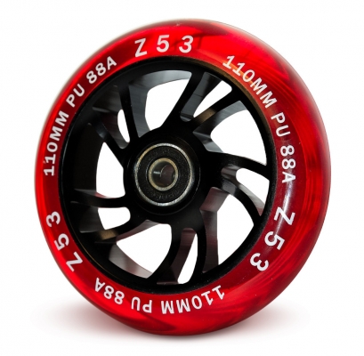 Колесо для трюкового самоката Z53 110 мм Transparent Red