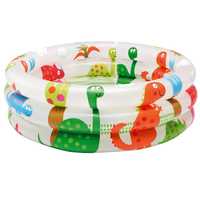 Детский бассейн с надувным дном Динозаврики 61*22 см. 57106