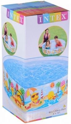 Детский бассейн с жёстким бортом Intex Утиный риф 122x25 см 58477